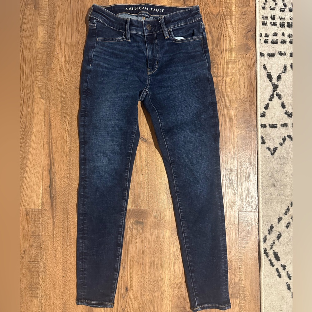 American Eagle Outfitters Dark Blue Denim Shorts